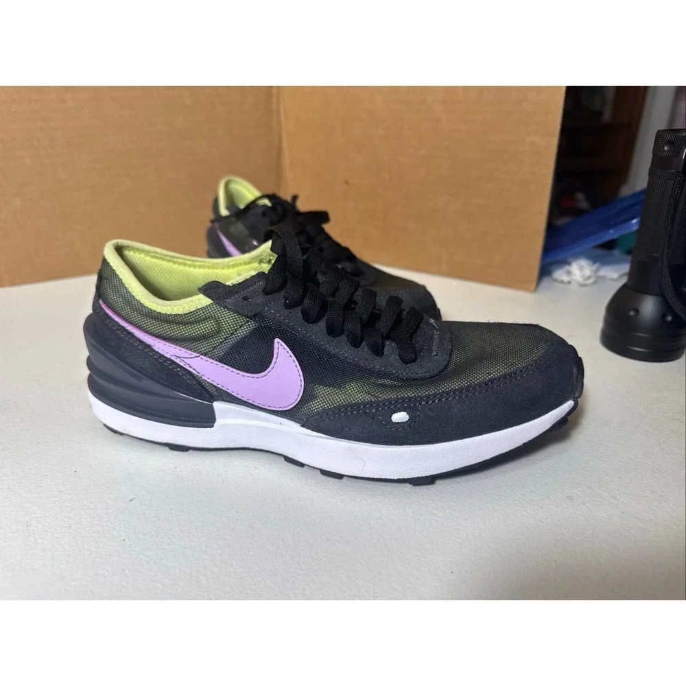 Nike Waffle One‎ shoes 'Light Lemon Twist Lilac' DC0481-002 boys 6.5Y Sneakers